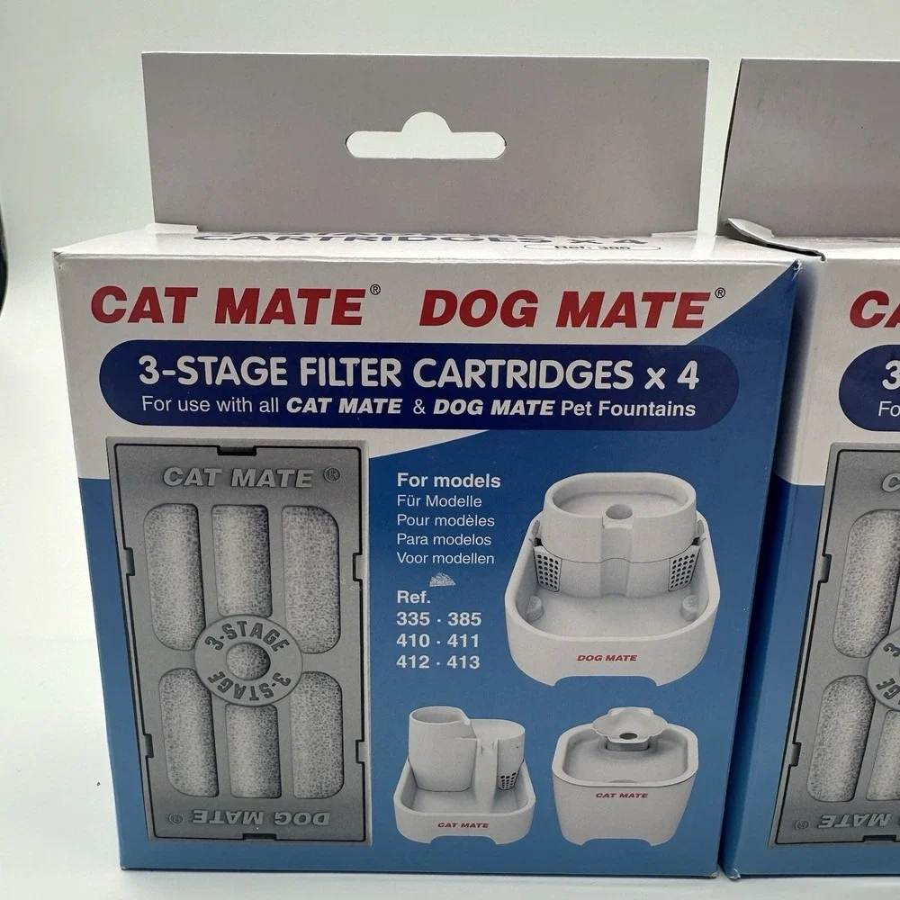 Lot 3 Cat Dog Mate Genuine‎ Replacement 3-Stage Filter Cartridges Pack of 4 NEW